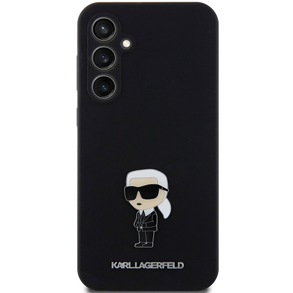 Etui Karl Lagerfeld KLHCS23FEMHKNPK Samsung Galaxy S23 FE S711 czarny/black Silicone Ikonik Metal Pin Case
