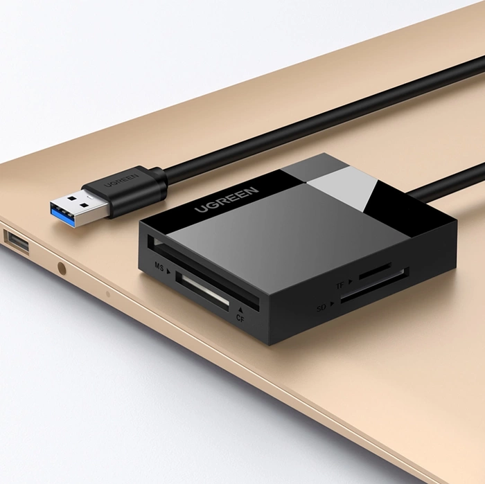 Ugreen USB 3.0 SD / Micro SD / CF / MS Speicherkartenleser schwarz (30231)