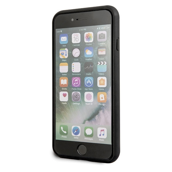 Pouzdro KARL LAGERFELD Apple iPhone 7 8 SE 2020 Signature Glitter KLHCI8DLKSRE Červený pevný kufřík