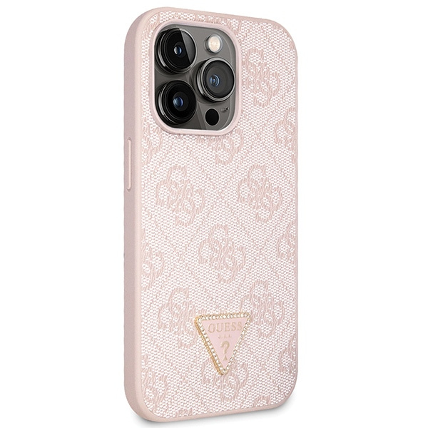 Coque Guess GUHCP15LP4TDSCPP iPhone 15 Pro 6.1" pink/pink hardcase Crossbody 4G Metal Logo Case