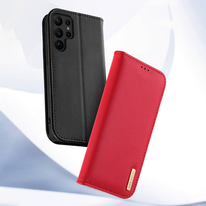 Dux Ducis Hivo Hülle Samsung Galaxy S23+ Flip Cover Wallet Stand RFID blockierend rot
