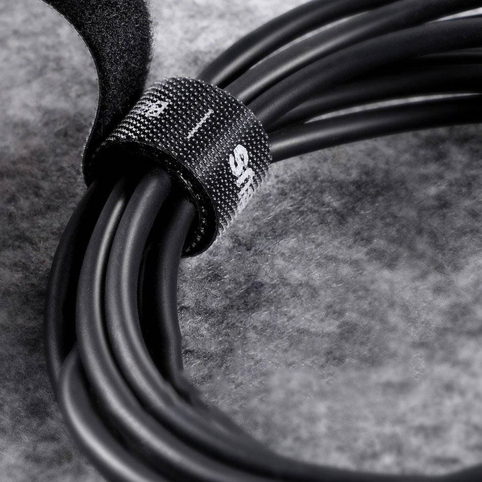 Baseus Rainbow Circle hook and loop Straps to organizing cables 1m Black (ACMGT-E01)