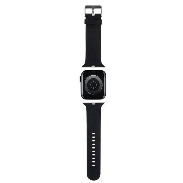 Karl Lagerfeld Pasek KLAWLSLCNK Apple Watch 42/44/45/49mm czarny/black strap 3D Rubber Choupette Head 