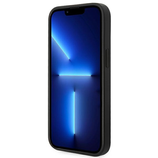 Case Guess iPhone 14 Plus 6.7" black/black Saffiano Strap