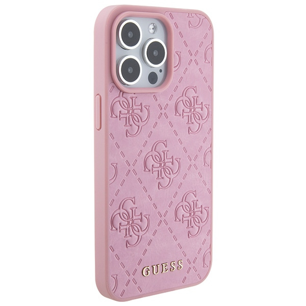 Funda Guess GUHCP15XP4EPMP iPhone 15 Pro Max 6.7" rosa/rosa durocase Cuero 4G Estampado Case