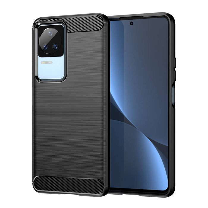 Coque Carbone pour Xiaomi Poco F4 5G coque carbone silicone souple noir