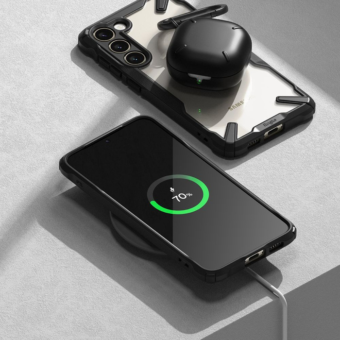 Hülle Ringke Fusion X Design hülle Samsung Galaxy S23+ camouflage schwarz Case