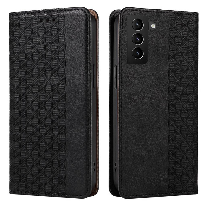 Magnet Strap Case Case for Samsung Galaxy S22 + (S22 Plus) Pouch Wallet + Mini Lanyard Pendant Black