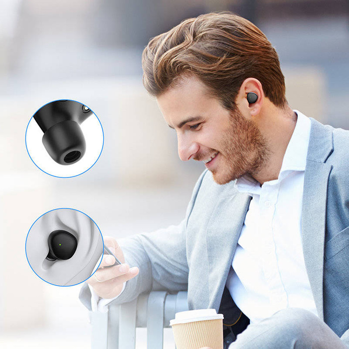 Auriculares inalámbricos Joyroom TWS Bluetooth 5.1 300mAh negros (JR-TL1 Pro)