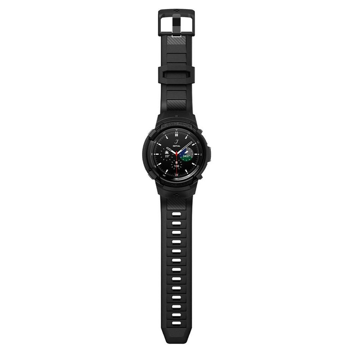 Řemínek Galaxy Watch 4 Classic 46 MM Rugged Armor „pro“ MATTE černý SPIGEN