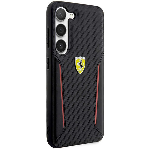 Case Ferrari FEHCS23MNPYK S23 Plus S916 black/black hardcase Carbon Contrast Edges