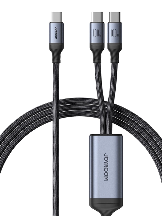 Câble 2 en 1 Joyroom speedy série SA21-1T2 USB-C - USB-C / USB-C 1,5m noir