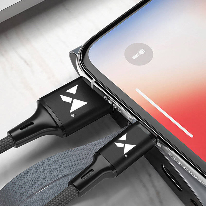 Wozinsky kabel USB kabel - microUSB 2.4A 1m černý (WUC-M1B)