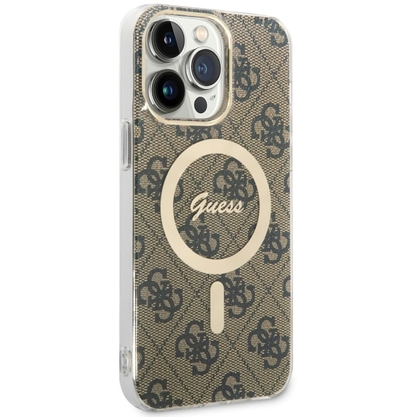 Hülle Guess GUHMP14XH4STW iPhone 14 Pro Max 6,7" braun/braun hartcase 4G MagSafe Case