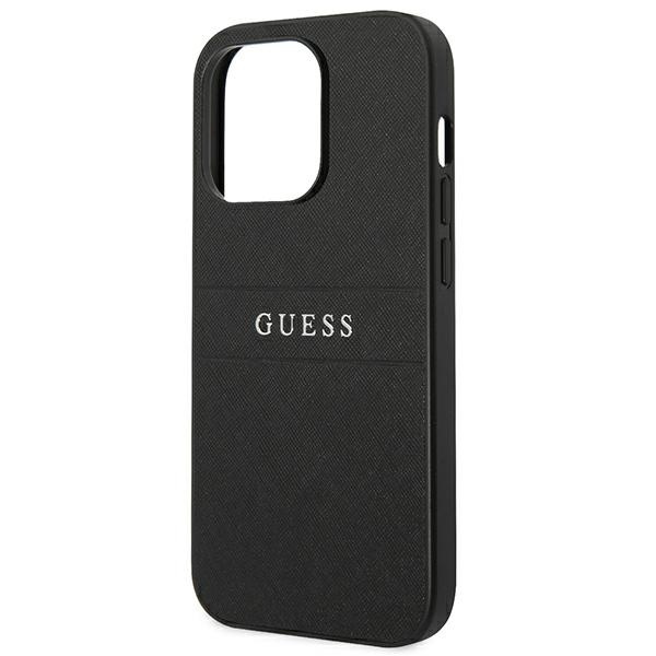 Case Guess iPhone 14 Pro 6.1" black/black Saffiano Strap