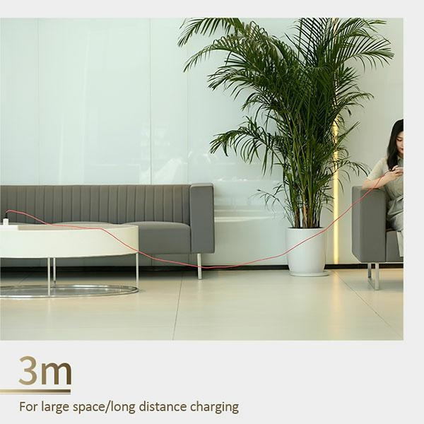 USAMS Kabel opletení U41 USB-C Fast Charge 3m červená/červená SJ398USB02 (US-SJ398)