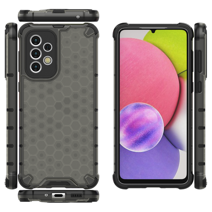 Honeycomb coque housse blindée avec cadre en gel Samsung Galaxy A33 5G noir