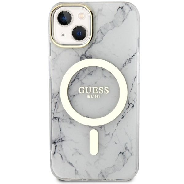 Cover Guess GUHMP14SPCUMAH iPhone 14 6,1" bianco/bianco durocase Marmo MagSafe Case