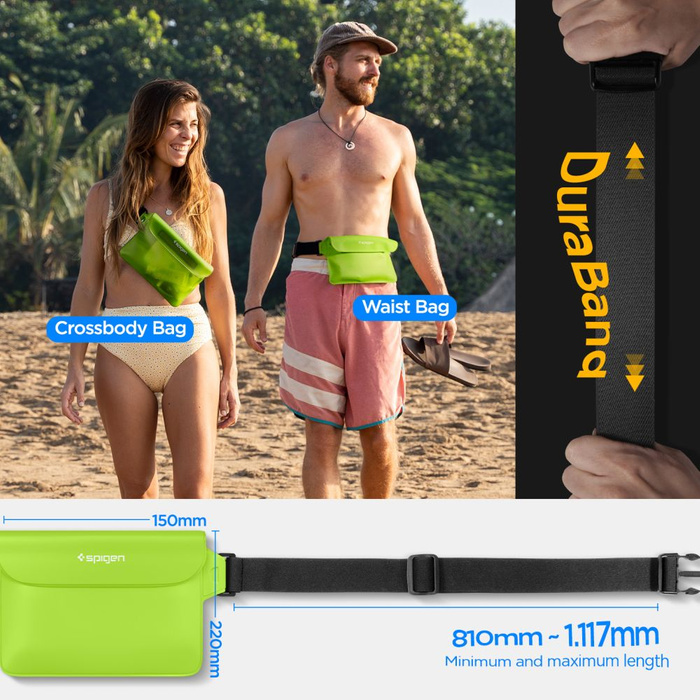 Funda Spigen Bolsa de cintura impermeable universal A620 Pack de 2 Verde Cactus Case