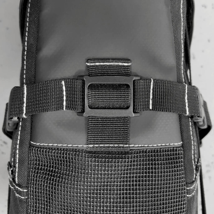 Wozinsky espacioso alforja para bicicleta alforja grande 12l negro (WBB9BK)