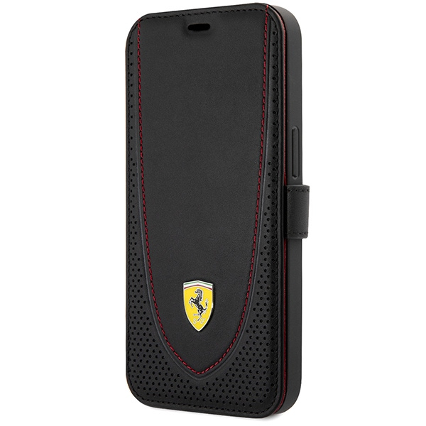 Ferrari FEFLBKP13LRGOK iPhone 13 Pro 6.1" noir/noir livre Cuir Curved Line