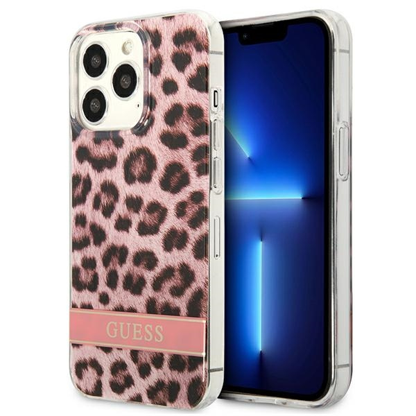 Case GUESS Apple iPhone 13 Pro Max Leopard Pink Hardcase