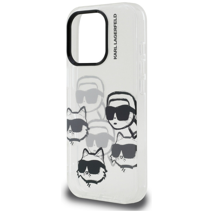 Etui Karl Lagerfeld iPhone 16 Pro Max IML Multi K&C Head Pattern Przezroczysty