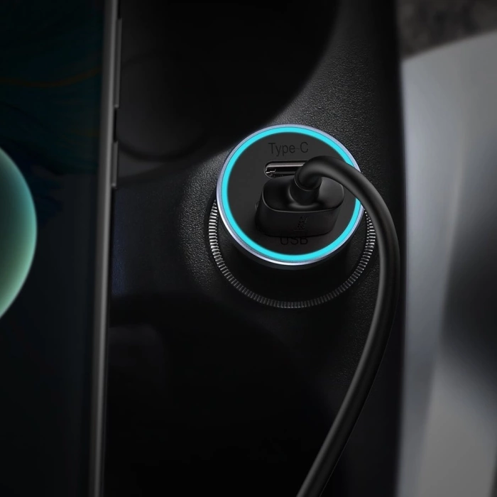 Baseus Golden Contactor Pro fast car charger USB Type C / USB 40 W Power Delivery 3.0 Quick Charge 4+ SCP FCP AFC + USB Type C cable - Lightning gray (TZCCJD-B0G)