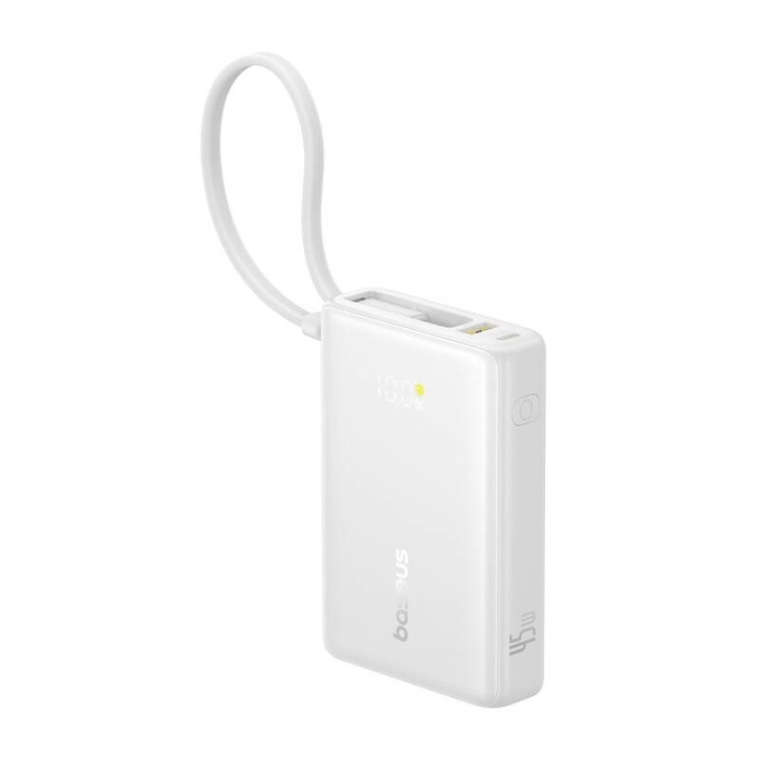 Powerbank Baseus PicoGo Digital Display 10000mAh 45W (biały)