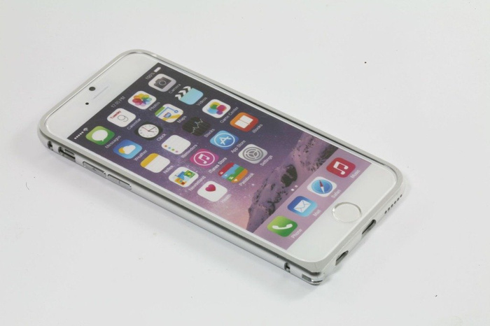 Telefontok iPhone 6 6S MELKCO fém lökhárító SILVER+ fólia