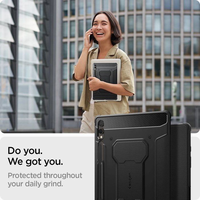 Case Spigen Rugged Armor "pro" Galaxy Tab S9+ Plus 12.4 X810 / X816B Black Case