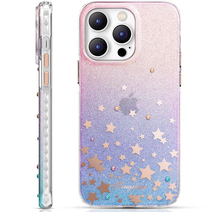 Kingxbar Heart Star Series Hülle für iPhone 14 Plus Rückseite Zodiac Rückseite