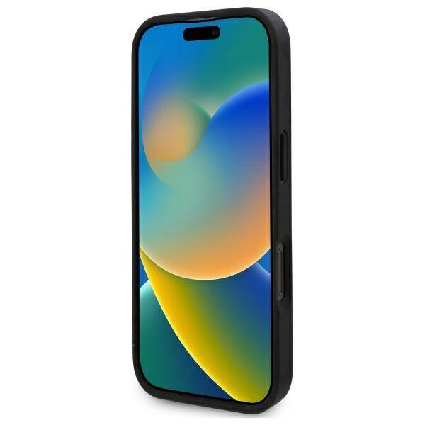 Etui Karl Lagerfeld iPhone 16 Pro 6.3" hardcase czarny/black Leather Monogram Metal Logo MagSafe