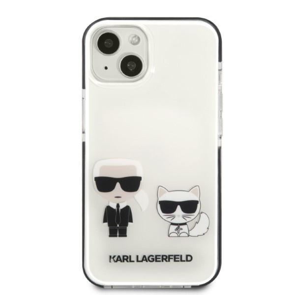 Hülle Karl Lagerfeld Klhcp13stpekcw iPhone 13 Mini 5.4" Hardcase Weiß/Weiß Karl&amp;choupette Case