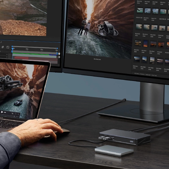 Adaptateur HUB UGREEN CM615 USB-C vers 2x USB-A, 1x USB-C 3.1, 2x HDMI, 2x DP, SD/TF, RJ45