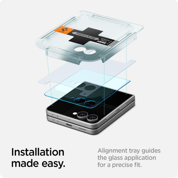 VERRE TREMPÉ SPIGEN GLAS.TR "EZ FIT" HD GALAXY Z FLIP 7 TRANSPARENT