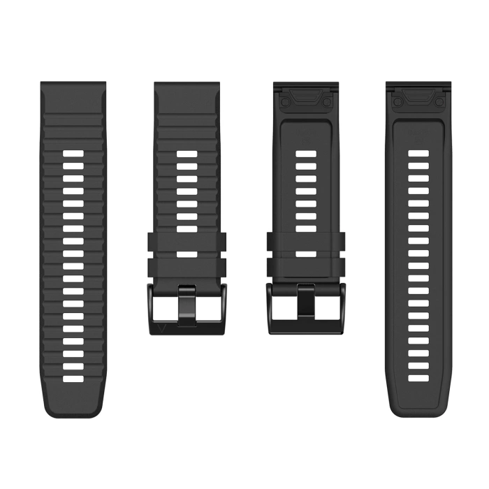 Silikonarmband für Garmin Fenix ​​​​3/5X/6X/7X Pro – schwarz