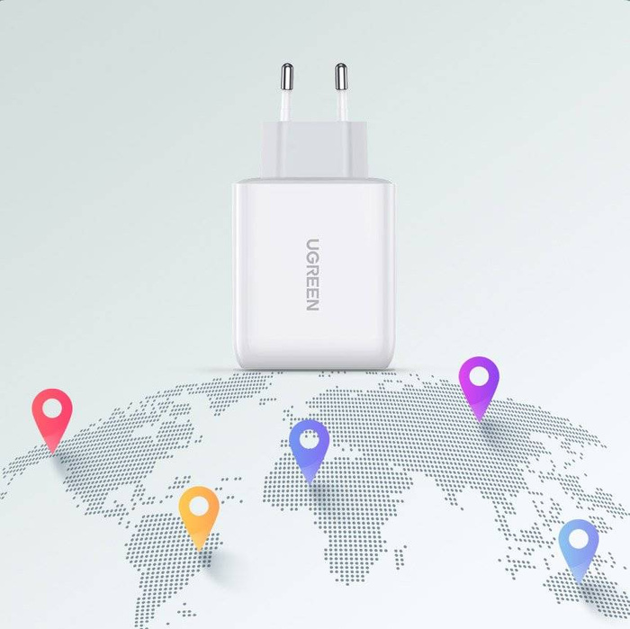 Ugreen Fast USB Type C / USB Wall Charger 36 W Quick Charge 4.0 Power Delivery blanc (60468 CD170)