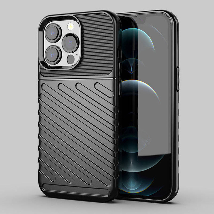 Thunder Case flexibilní pancéřovaný pouzdro kryt iPhone 13 Pro černý