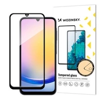 Verre trempé Wozinsky Full Glue avec cadre noir pour Samsung A25