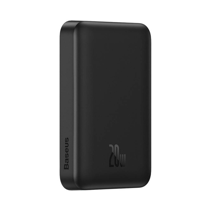 Baseus Magnetic Mini powerbanka s indukčním nabíjením MagSafe 15W / rychlé nabíjení PD QC 20W 10000mAh černá (Overseas Edition) + Xiaobai Series kabel USB-C - USB-C 60W 3A 0,5m černá