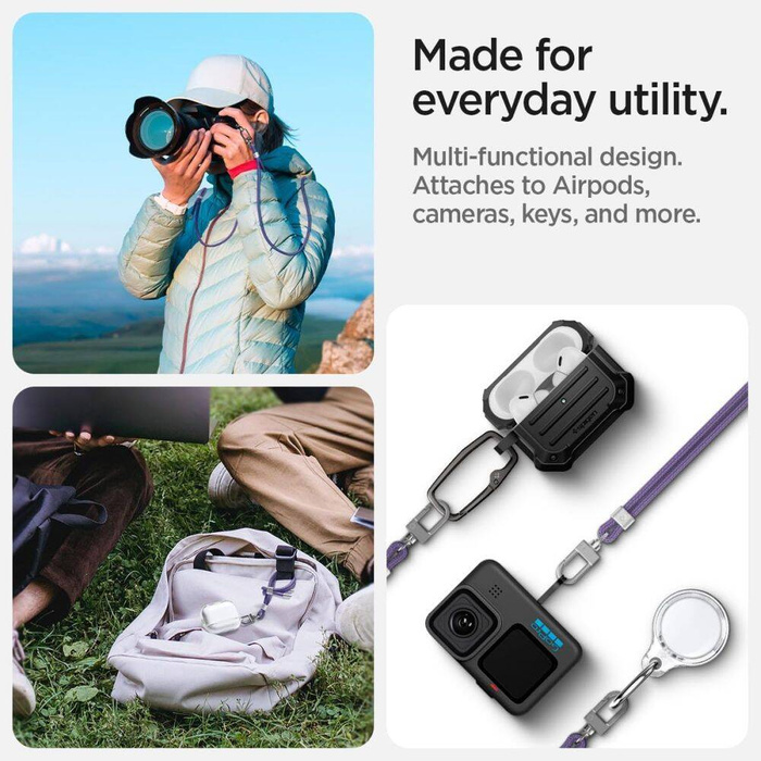 Spigen LANYARD UNIVERSALGURT SET CROSSBODY &amp; HANDGELENK DEEP PURPLE