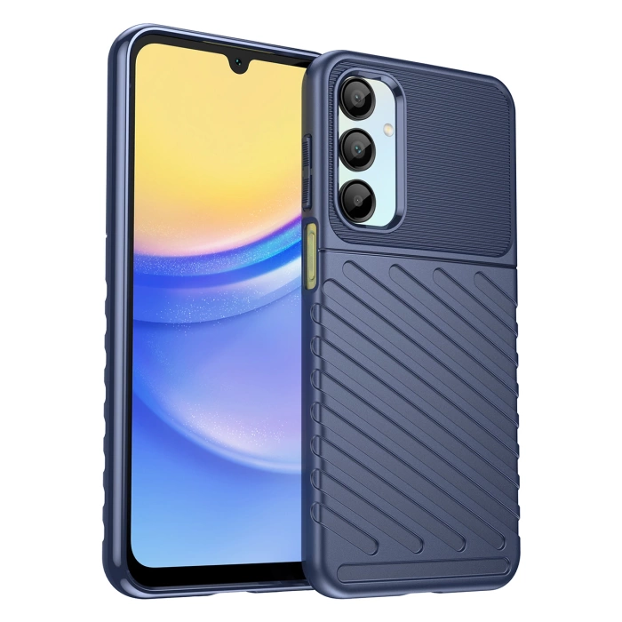Thunder Case Schutzhülle für Samsung Galaxy A16 / A16 5G, Silikon-Panzerhülle – Blau