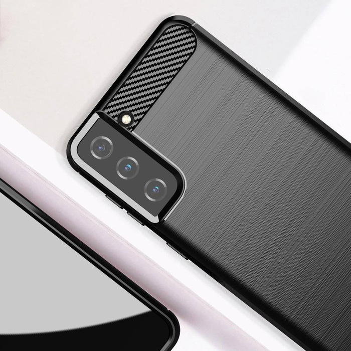Carbon Case flexibilní pouzdro kryt Samsung Galaxy S21+ 5G (S21 Plus 5G) černý