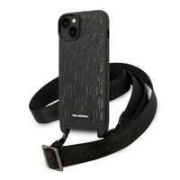 Karl Lagerfeld KLHCP14MSTMMK iPhone 14 Plus 6,7" hardcase black/black Monogram Plaque Logo Strap