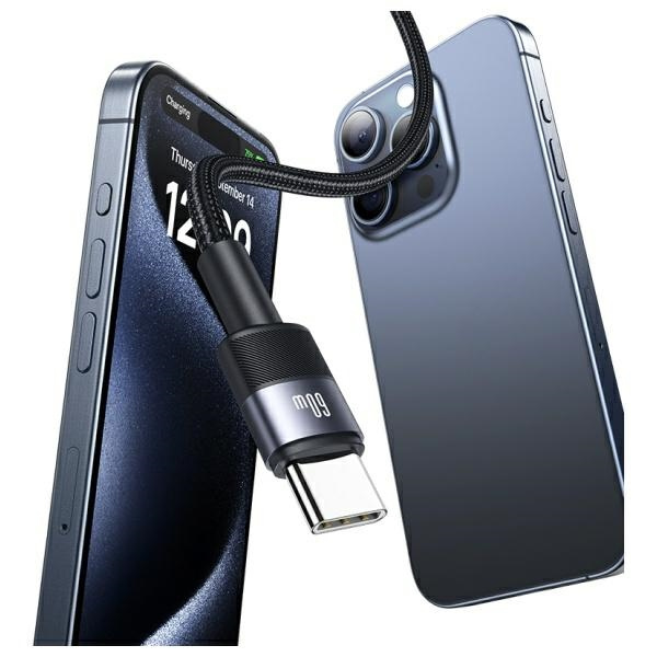 USAMS Kabel USB-C na USB-C 60W 1.2m       Aluminum Alloy Data Cable SY Series SJ724USB01 (US-SJ724)