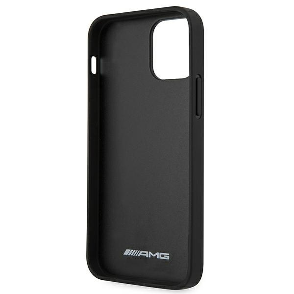 AMG AMHCP12LDOLBK iPhone 12 Pro Max 6,7" schwarz/schwarz hartcase Leder Hot Stamped