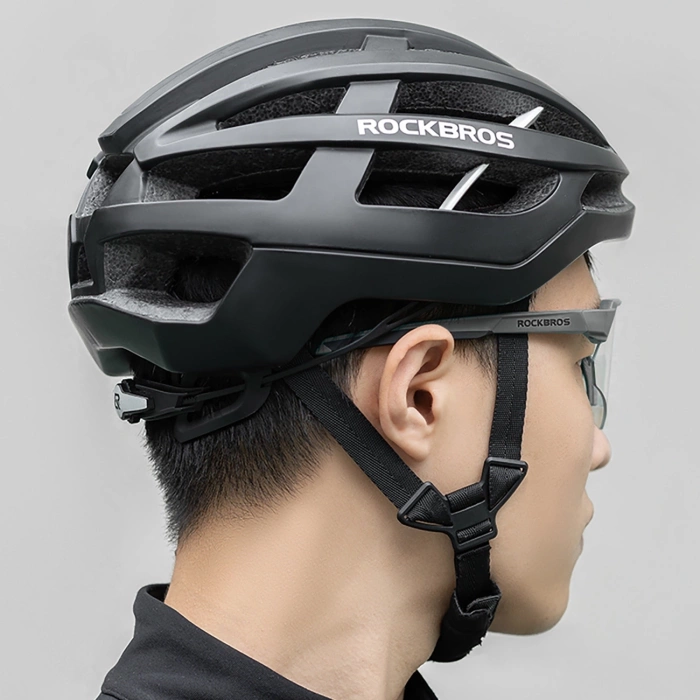 Rockbros Polarisierte Radbrille mit UV-Schutz und Korrektureinsatz - Grau