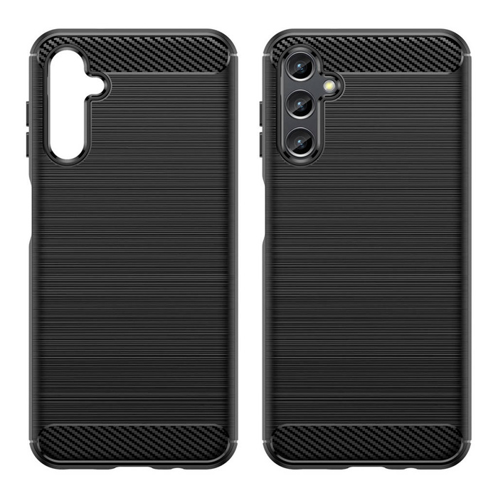 Custodia in carbonio per Samsung Galaxy A14 5G cover in carbonio flessibile in silicone nero