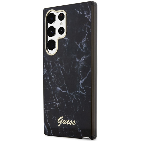 Coque Guess Guhcs23lpcumak S23 Ultra S918 Black/Black Hardcase Marble Case